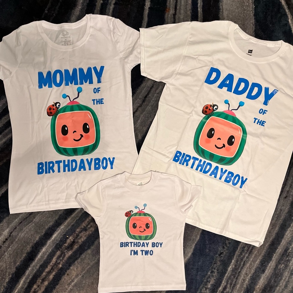 Cocomelon family matching shirts for birthday party